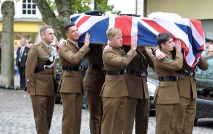 funeral of Camborne soldier Dave Curnow
